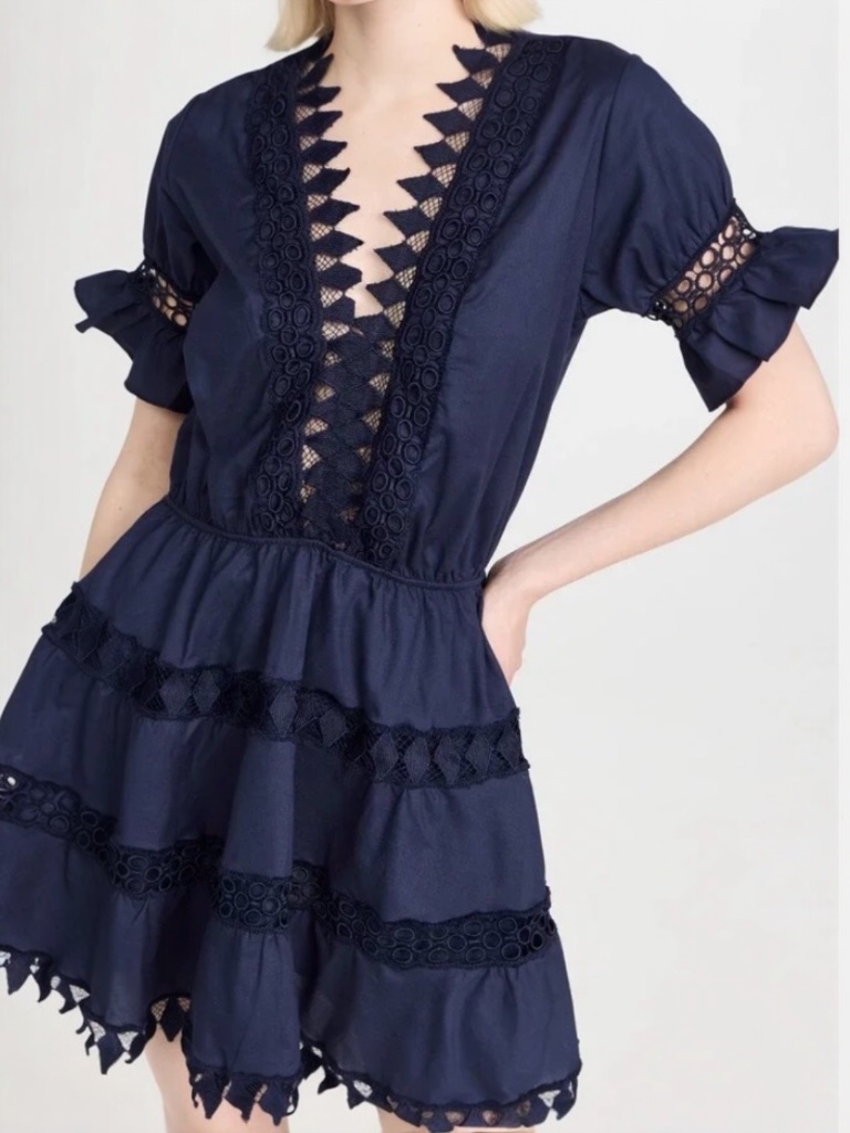 Nwt Peixoto Ora Eyelet Dress Blue S